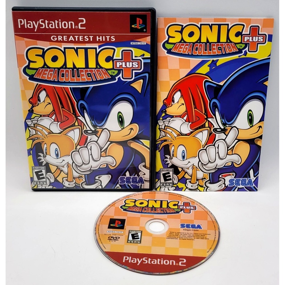 Sonic Mega Collection‎ Plus Sony PlayStation 2 PS2 CIB COMPLETE IN BOX